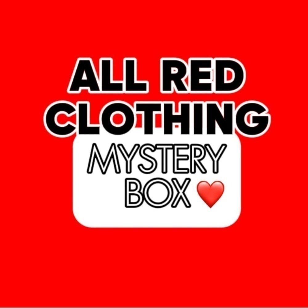 All RED themed ladies clothing and outfits and accessories 5lbs mystery box